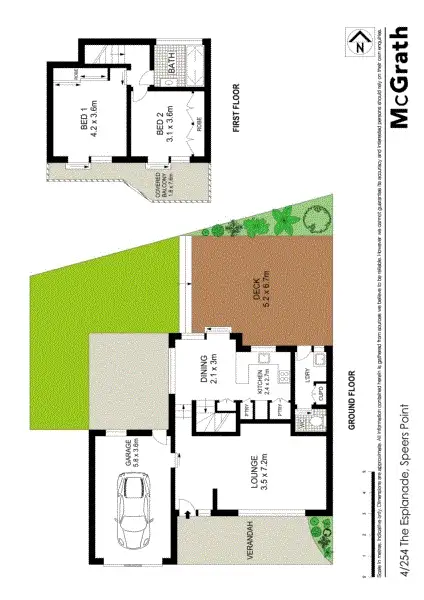 Floorplan of Homely townhouse listing, 4/254 The Esplanade, Speers Point NSW 2284
