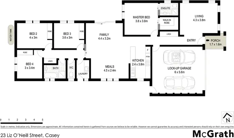 Floorplan of Homely house listing, 23 Liz O?Neill Street, Casey ACT 2913