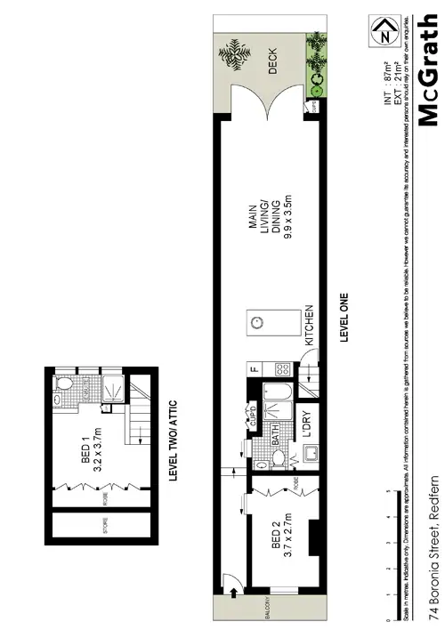 Floorplan of Homely house listing, 74 Boronia Street, Redfern NSW 2016