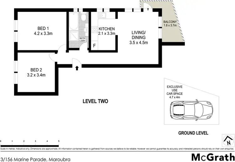 Floorplan of Homely apartment listing, 3/156 Marine Parade, Maroubra NSW 2035