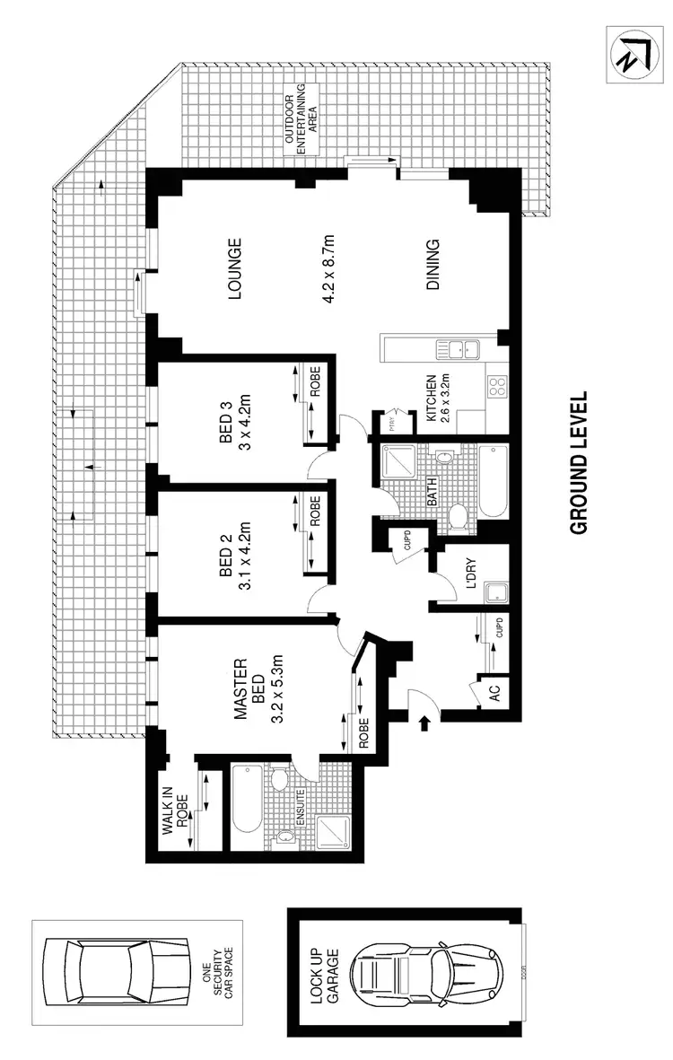 Floorplan of Homely apartment listing, 3/102 Miller Street, Pyrmont NSW 2009