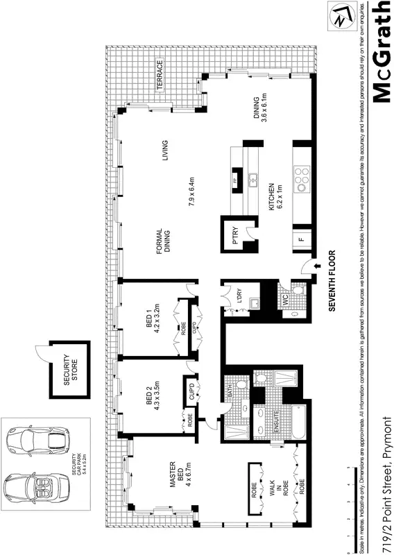 Floorplan of Homely apartment listing, 719/2 Point Street, Pyrmont NSW 2009