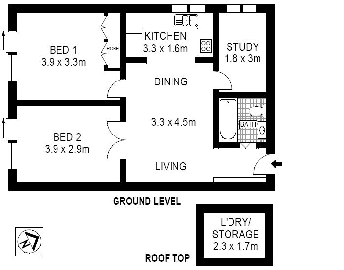 Floorplan of Homely apartment listing, 4/153 Macpherson Street, Bronte NSW 2024