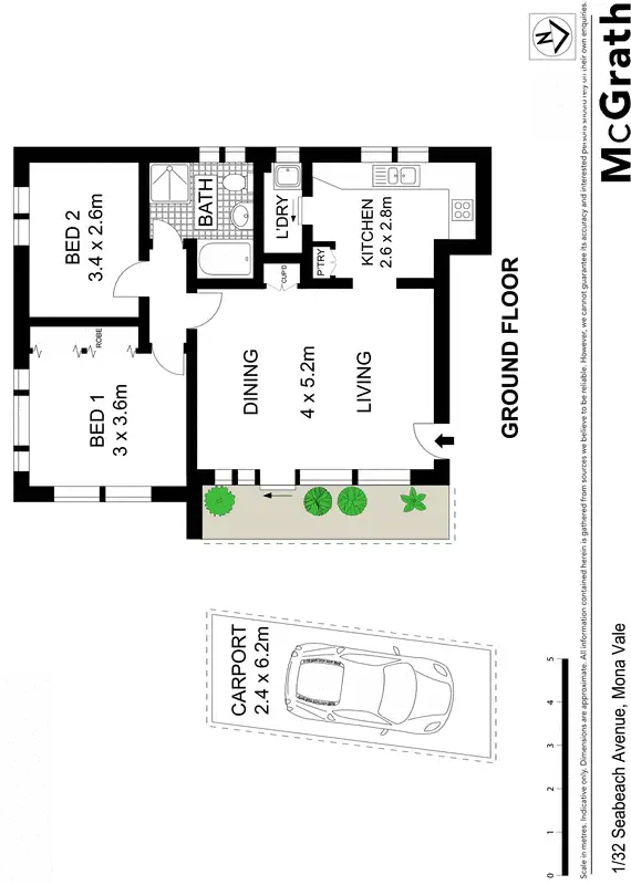 Floorplan of Homely apartment listing, 1/32 Seabeach Avenue, Mona Vale NSW 2103