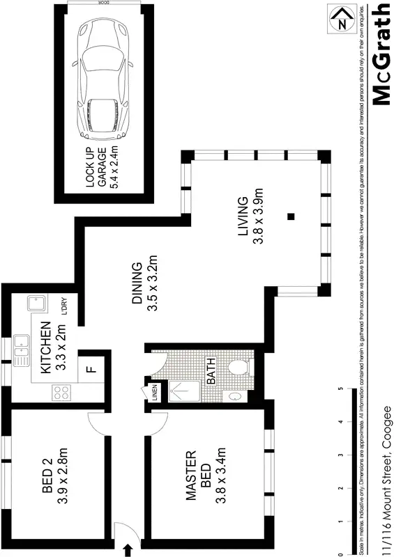 Floorplan of Homely apartment listing, 11/116 Mount Street, Coogee NSW 2034
