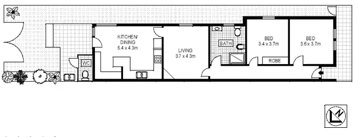 Floorplan of Homely house listing, 50 Roberts Street, Camperdown NSW 2050