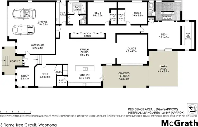 Floorplan of Homely house listing, 3 Flame Tree Circuit, Woonona NSW 2517