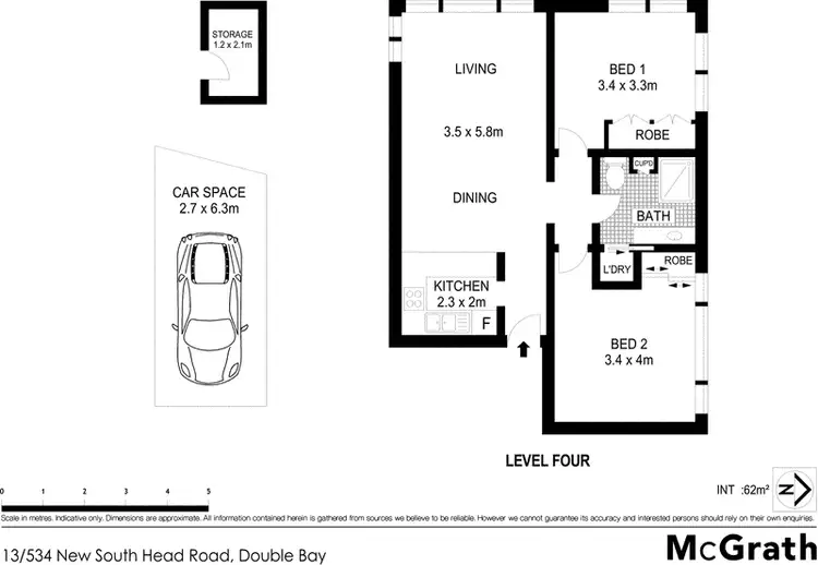 Floorplan of Homely apartment listing, 13/534 New South Head Road, Double Bay NSW 2028