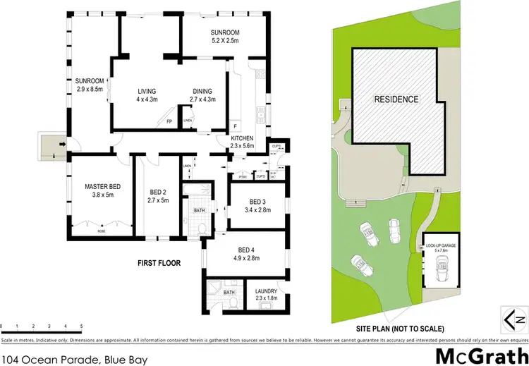 Floorplan of Homely house listing, 104 Ocean Parade, Blue Bay NSW 2261
