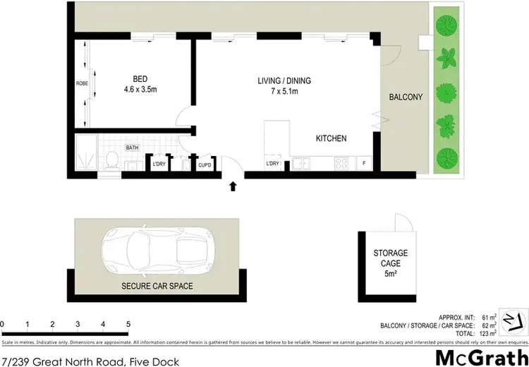 Floorplan of Homely apartment listing, 7/239 Great North Road, Five Dock NSW 2046