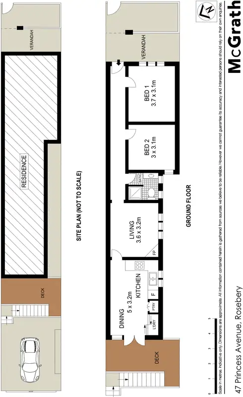 Floorplan of Homely townhouse listing, 47 Princess Avenue, Rosebery NSW 2018