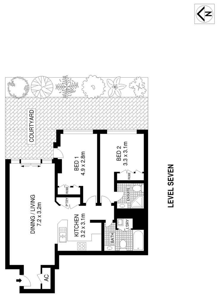 Floorplan of Homely apartment listing, 204/50 Murray Street, Pyrmont NSW 2009