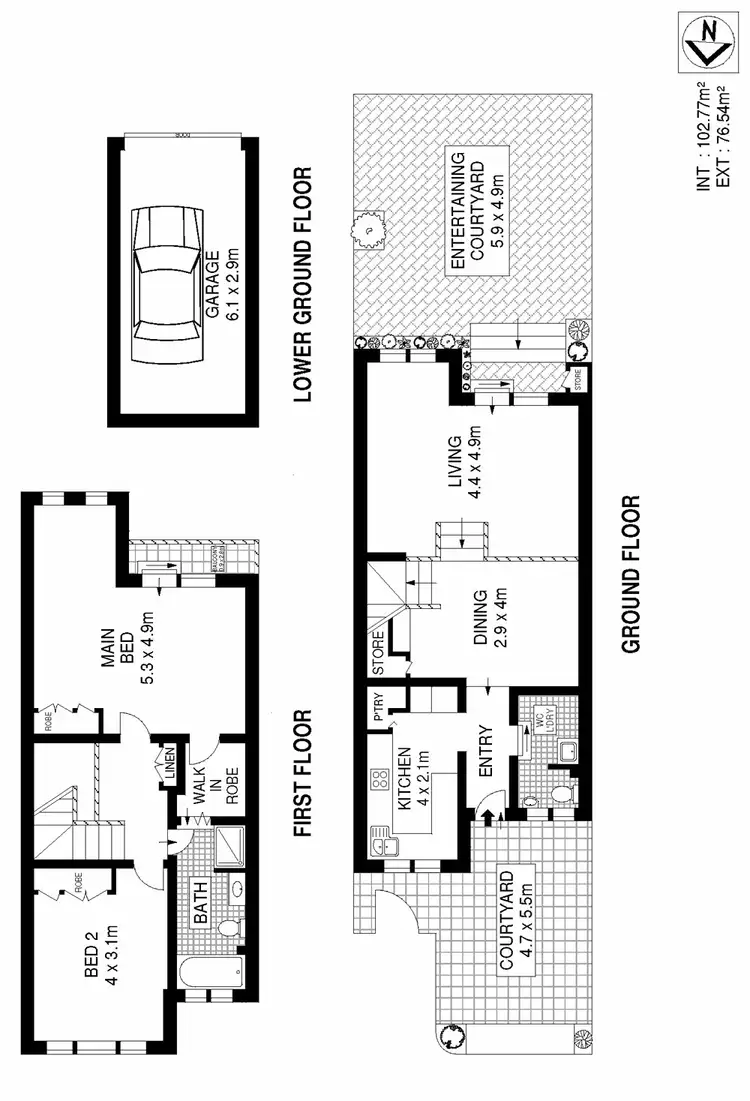 Floorplan of Homely townhouse listing, 6/5 River Road, Wollstonecraft NSW 2065