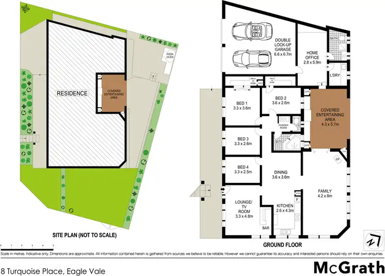 Floorplan of Homely house listing, 8 Turquoise Place, Eagle Vale NSW 2558
