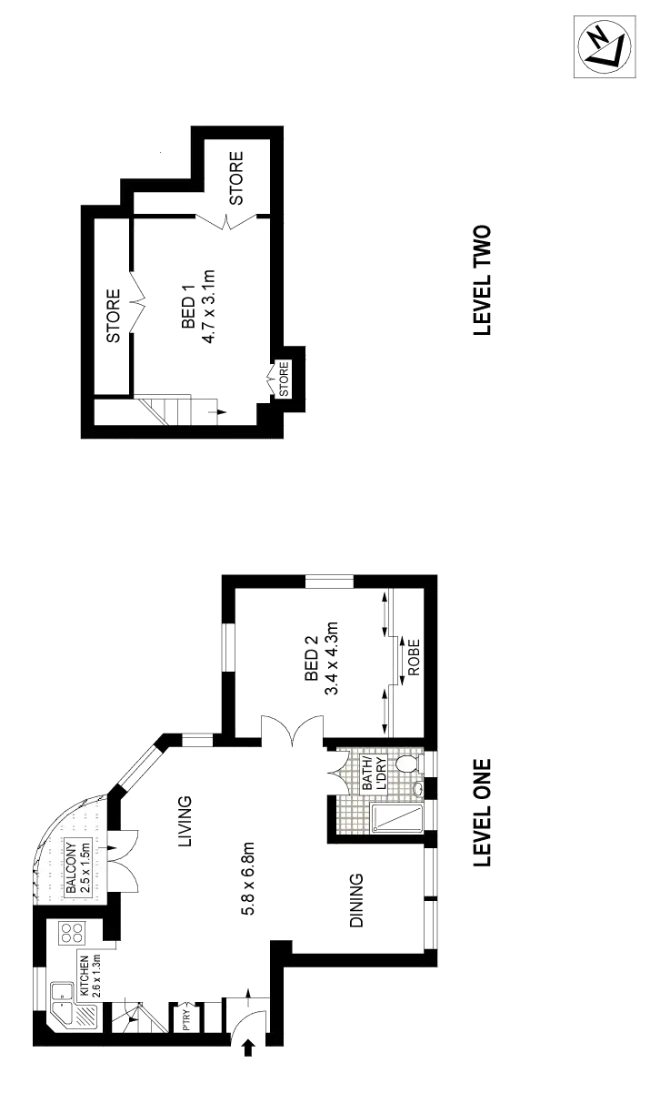 Floorplan of Homely apartment listing, 5/99 Hewlett Street, Bronte NSW 2024