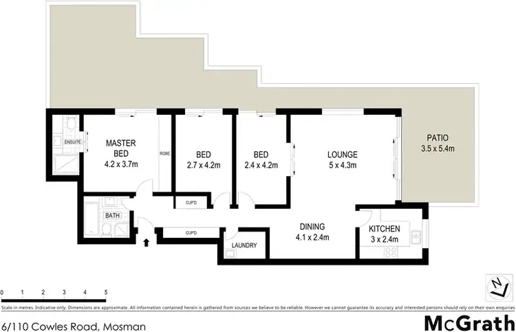 Floorplan of Homely apartment listing, 6/110 Cowles Road, Mosman NSW 2088