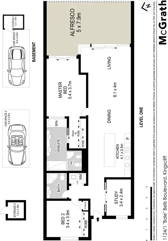 Floorplan of Homely apartment listing, 1124/1 'Bal?' Bells Boulevard, Kingscliff NSW 2487