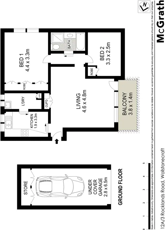 Floorplan of Homely apartment listing, 12A/3 Rocklands Road, Wollstonecraft NSW 2065