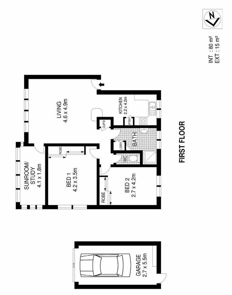 Floorplan of Homely apartment listing, 2/8 Surfside Avenue, Clovelly NSW 2031