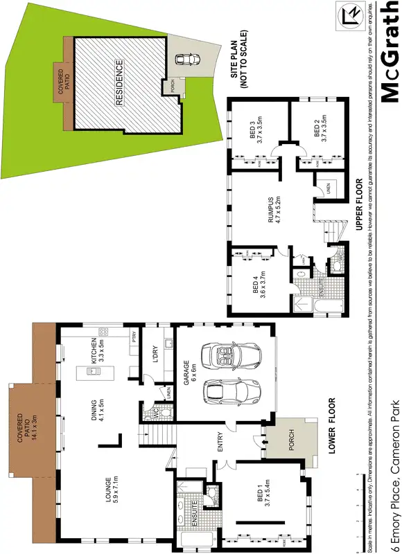 Floorplan of Homely house listing, 6 Emory Place, Cameron Park NSW 2285