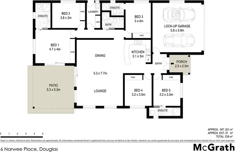 Floorplan of Homely house listing, 6 Narwee Place, Douglas QLD 4814