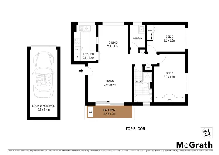 Floorplan of Homely apartment listing, 12/33 Stokes Street, Lane Cove NSW 2066