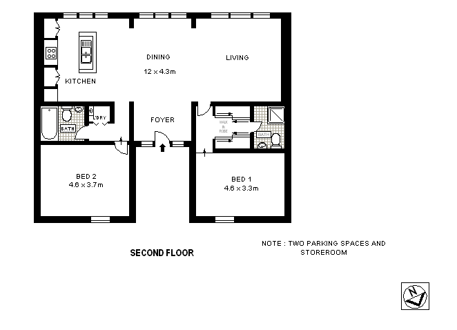 Floorplan of Homely apartment listing, 19/23 Anniversary Street, Botany NSW 2019