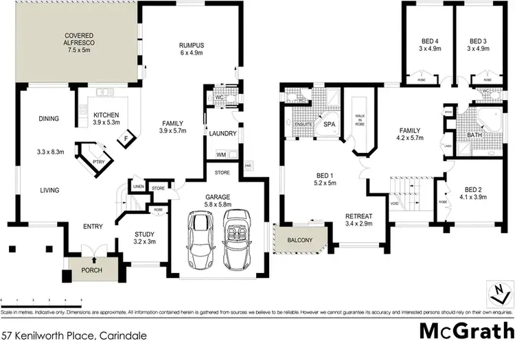 Floorplan of Homely house listing, 57 Kenilworth Place, Carindale QLD 4152