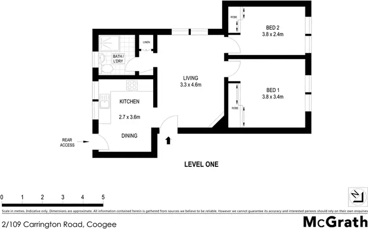 Floorplan of Homely apartment listing, 2/109 Carrington Road, Coogee NSW 2034