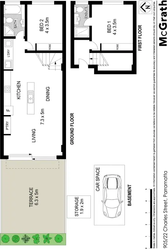 Floorplan of Homely apartment listing, 905/22 Charles Street, Parramatta NSW 2150
