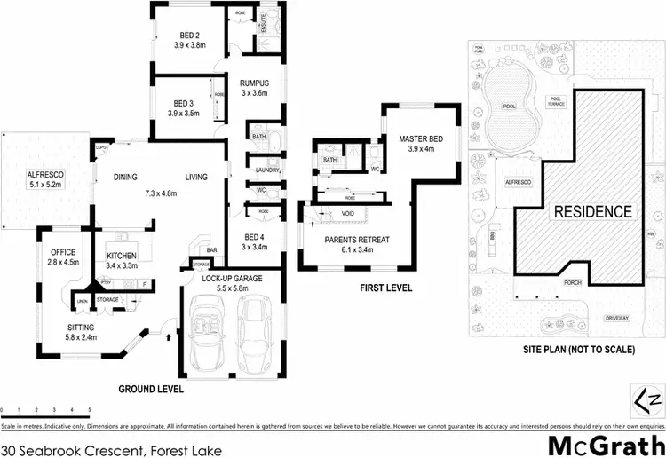 Floorplan of Homely house listing, 30 Seabrook Crescent, Forest Lake QLD 4078