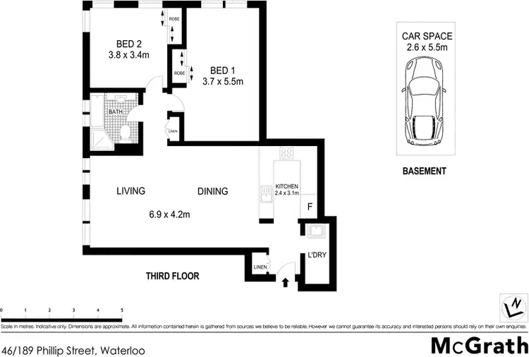 Floorplan of Homely apartment listing, 46/189 Phillip Street, Waterloo NSW 2017
