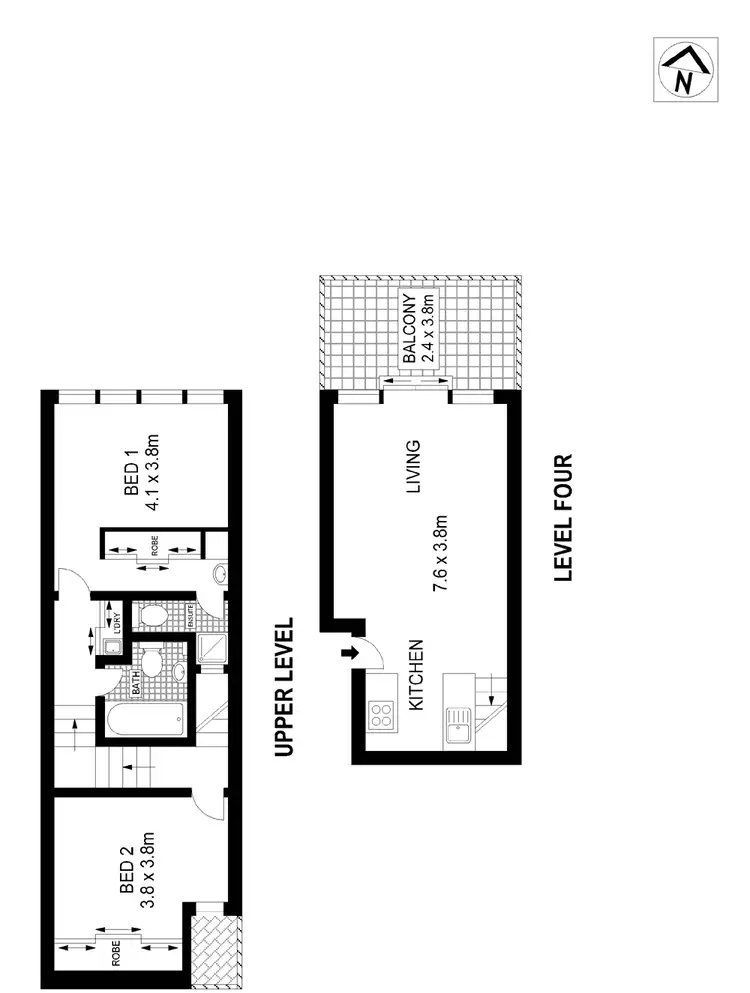 Floorplan of Homely apartment listing, 413/118 Parramatta Road, Camperdown NSW 2050