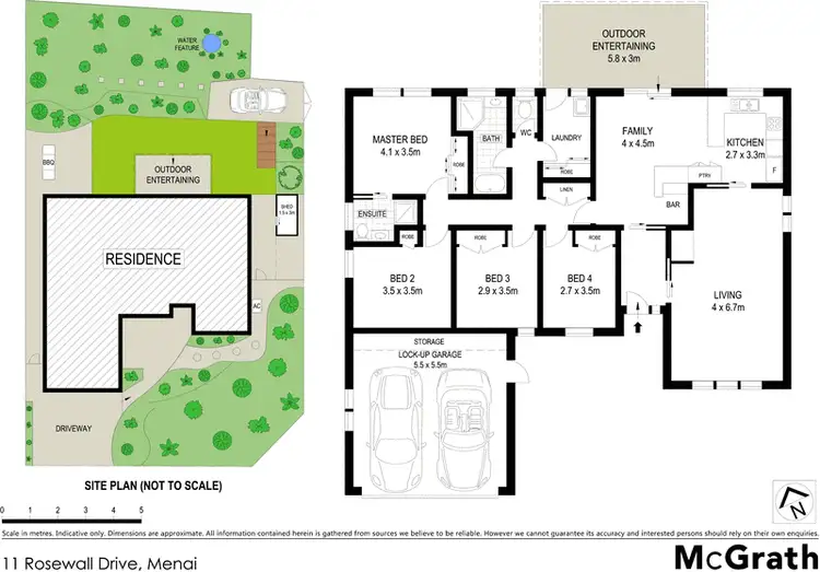 Floorplan of Homely house listing, 11 Rosewall Drive, Menai NSW 2234