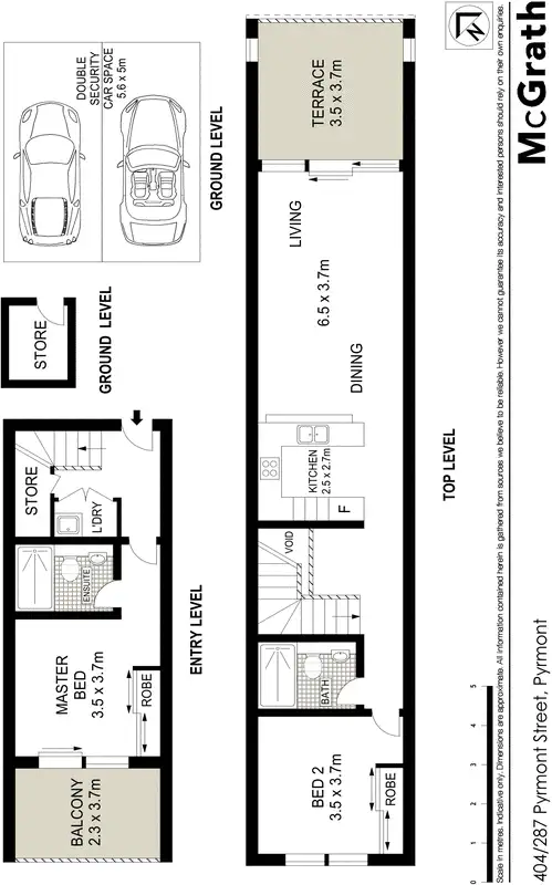 Floorplan of Homely apartment listing, 404/287 Pyrmont Street, Pyrmont NSW 2009