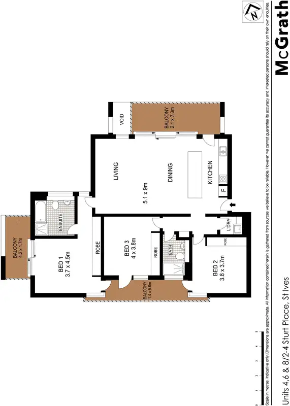 Floorplan of Homely apartment listing, 8/2 Sturt Place, St Ives NSW 2075