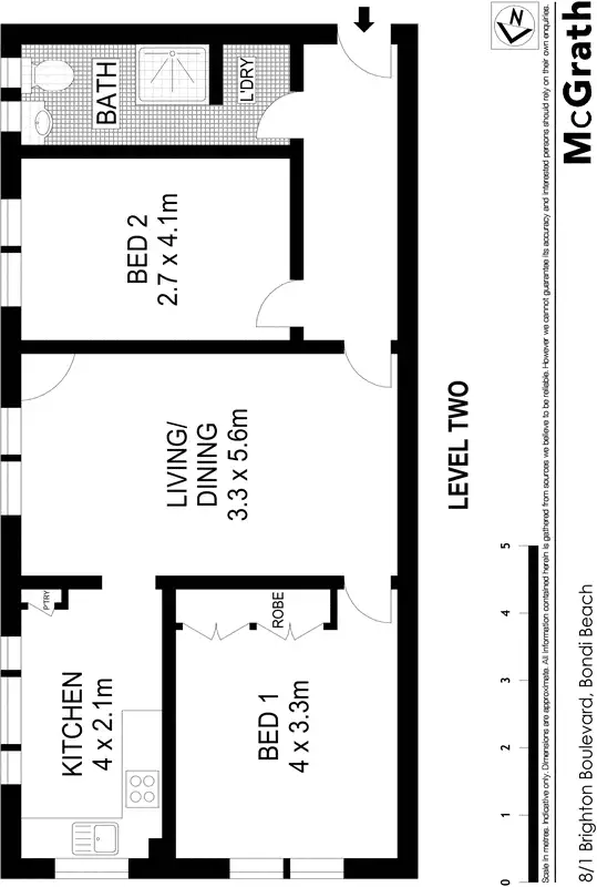 Floorplan of Homely apartment listing, 8/1 Brighton Boulevard, Bondi Beach NSW 2026