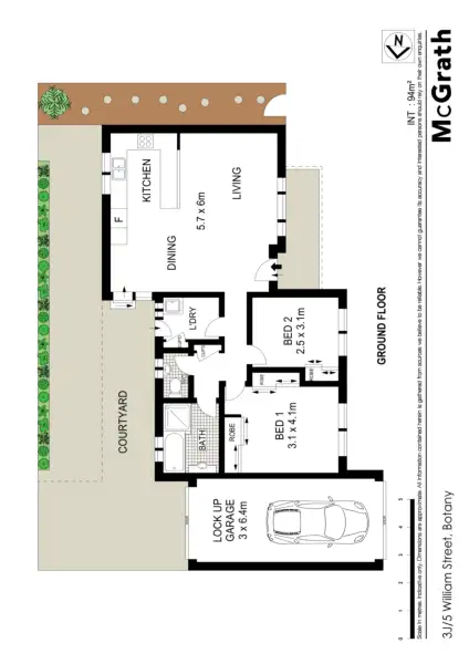 Floorplan of Homely villa listing, 3J/5 William Street, Botany NSW 2019