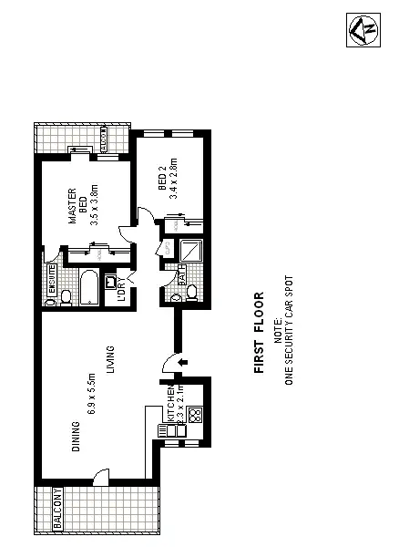 Floorplan of Homely apartment listing, 15/194 Lawrence Street, Alexandria NSW 2015