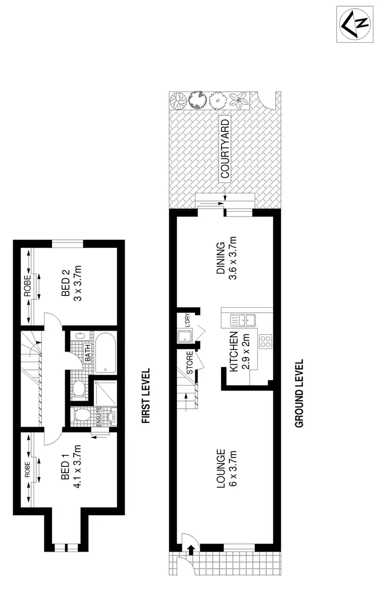 Floorplan of Homely house listing, 10 Smiths Lane, Erskineville NSW 2043