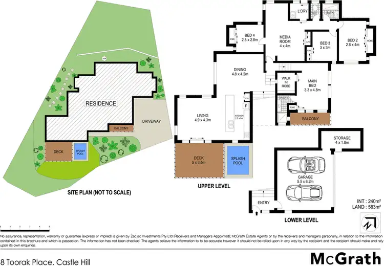 Floorplan of Homely house listing, 8 Toorak Place, Castle Hill QLD 4810