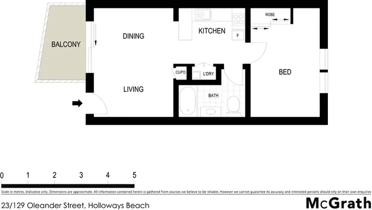 Floorplan of Homely apartment listing, 23/129 Oleander Street, Holloways Beach QLD 4878