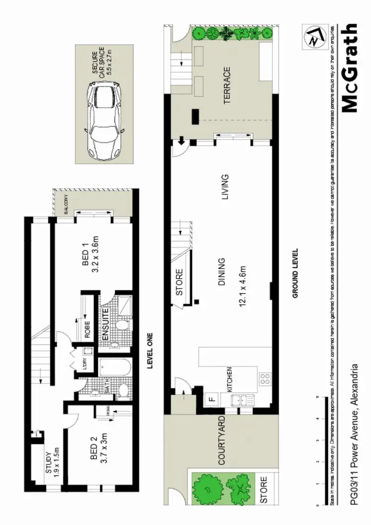 Floorplan of Homely townhouse listing, PG03/11 Power Avenue, Alexandria NSW 2015