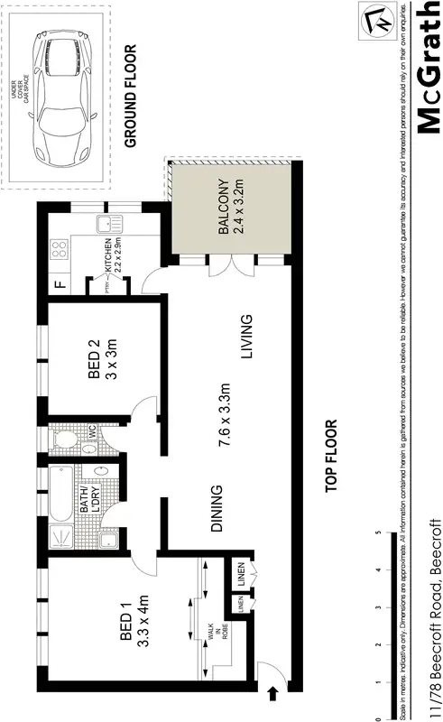 Floorplan of Homely apartment listing, 11/78 Beecroft Road, Beecroft NSW 2119