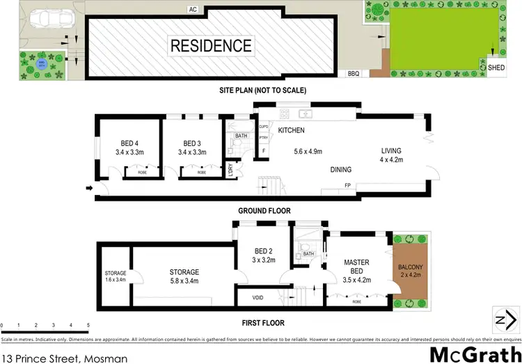 Floorplan of Homely house listing, 13 Prince Street, Mosman NSW 2088