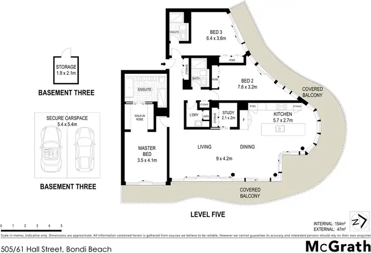 Floorplan of Homely apartment listing, 505/61 Hall Street, Bondi Beach NSW 2026