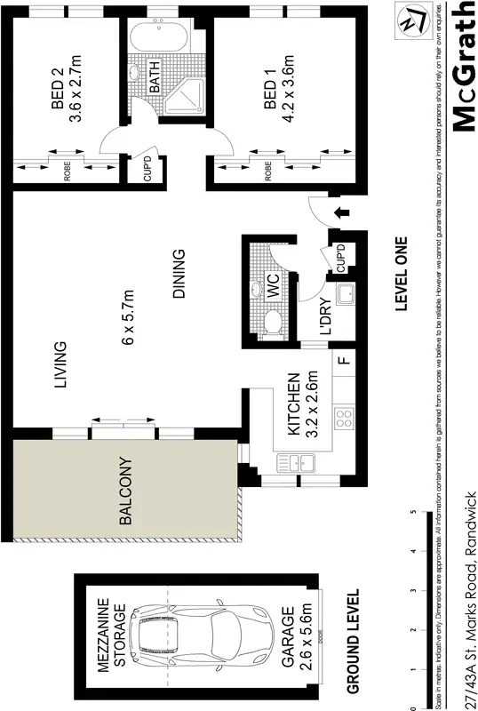 Floorplan of Homely apartment listing, 27/43a St Marks Road, Randwick NSW 2031