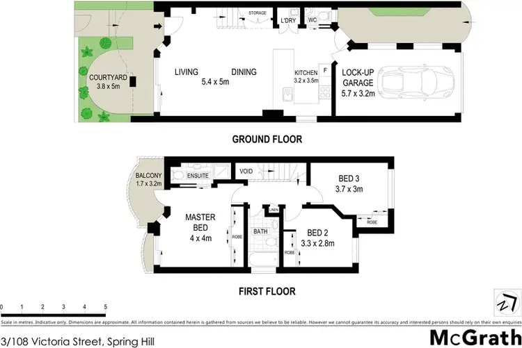 Floorplan of Homely townhouse listing, 3/108 Victoria Street, Spring Hill QLD 4000