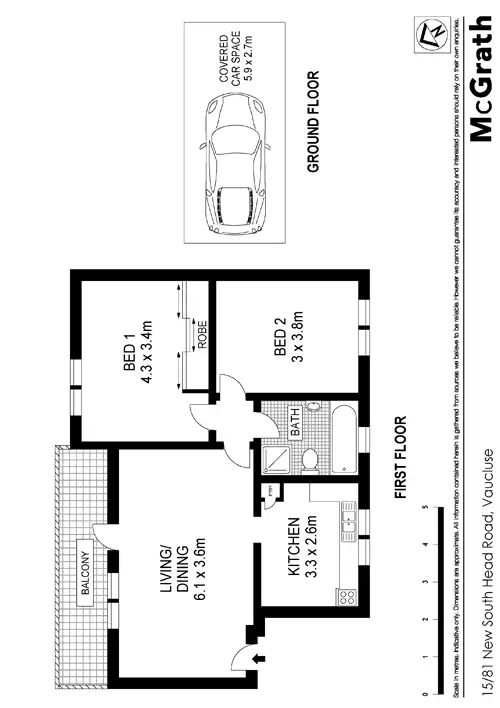 Floorplan of Homely apartment listing, 15/81 New South Head Road, Vaucluse NSW 2030