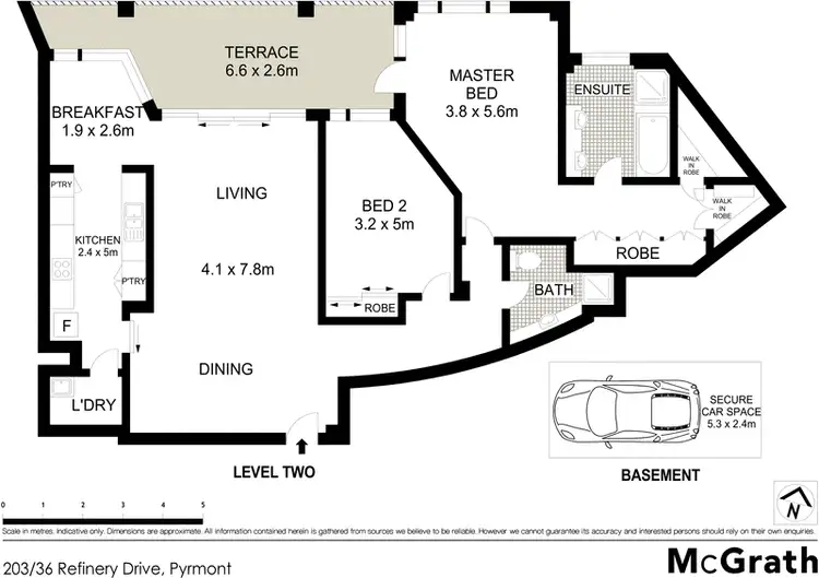 Floorplan of Homely apartment listing, 203/36 Refinery Drive, Pyrmont NSW 2009